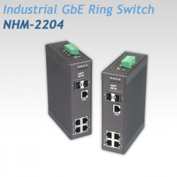 Switch công nghiệp NHM-2204 – 4 Cổng GbE + 2 Cổng Uplink SFP