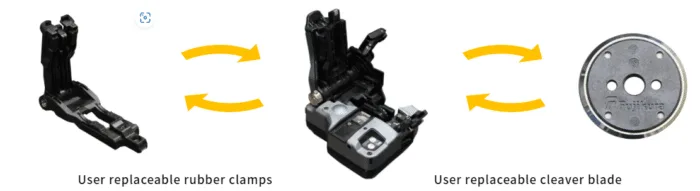 CT-50 Dễ dàng thay thế lưỡi dao và kẹp sợi cao su