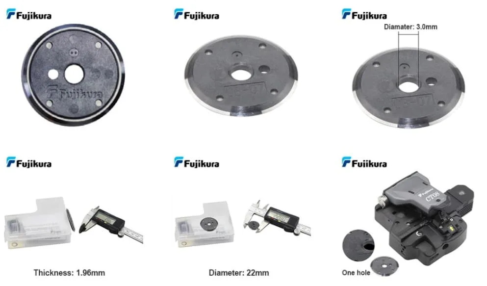 Thông số lưỡi dao cắt sợi quang Fujikura CB07