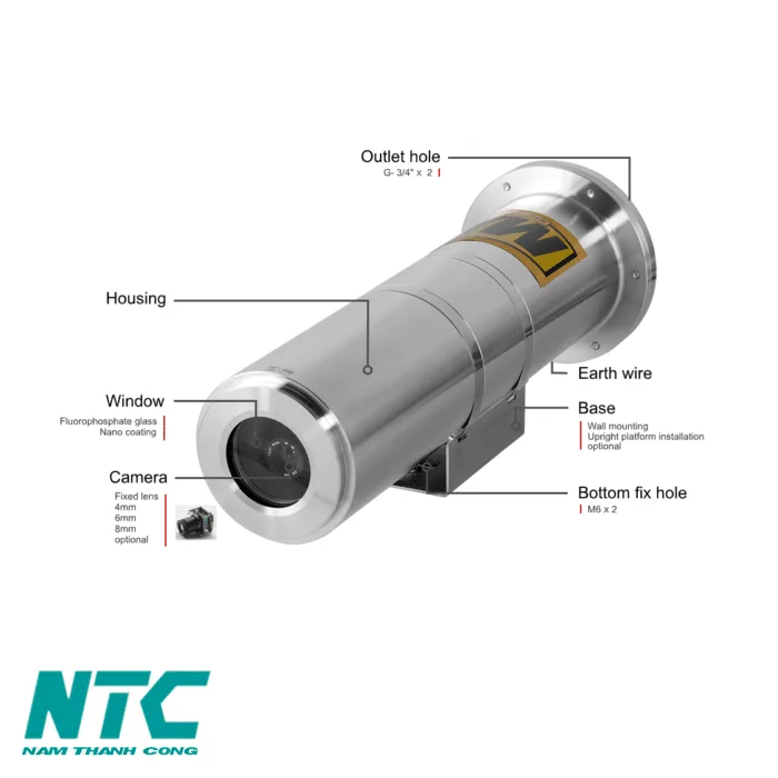 Camera phòng nổ hầm mỏ KBA127 (F) - Exd I Mb