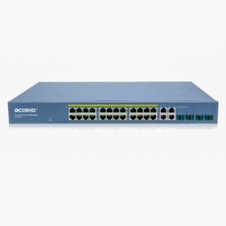 Switch PoE Acorid GLS1732PC 450W, 24 Cổng PoE 10/100/1000M + 4 Cổng UpLink 10/100/1000M + 4 Cổng SFP (Combo)