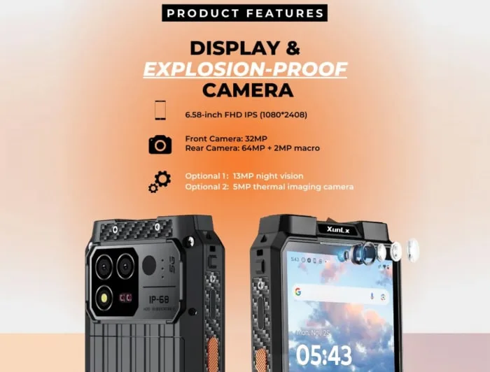 Camera và màn hình trên AORO M8
