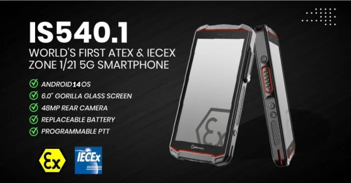 Điện thoại chống cháy nổ 5G i.safe MOBILE IS540.1 đầu tiên trên thế giới