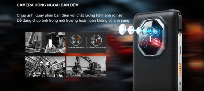 Điện thoại phòng nổ AORO A29U với camera hồng ngoại ban đêm chụp xuyên bóng tối