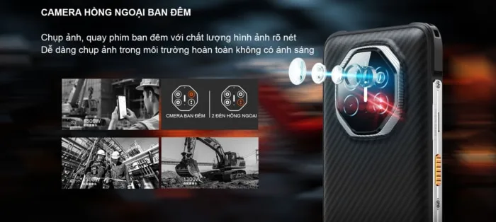 Điện thoại phòng nổ AORO A29U với camera hồng ngoại ban đêm chụp xuyên bóng tối