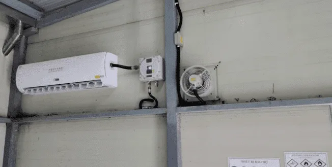 Hình ảnh lắp đặt thực tế điều hòa phòng nổ hãng ZTZN BKT-7.2
